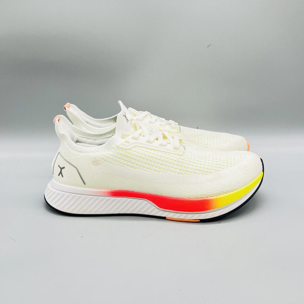 Flux Shoes Womens 8 White Mesh Adapt Runner Running Sneakers Comfort Lightweight